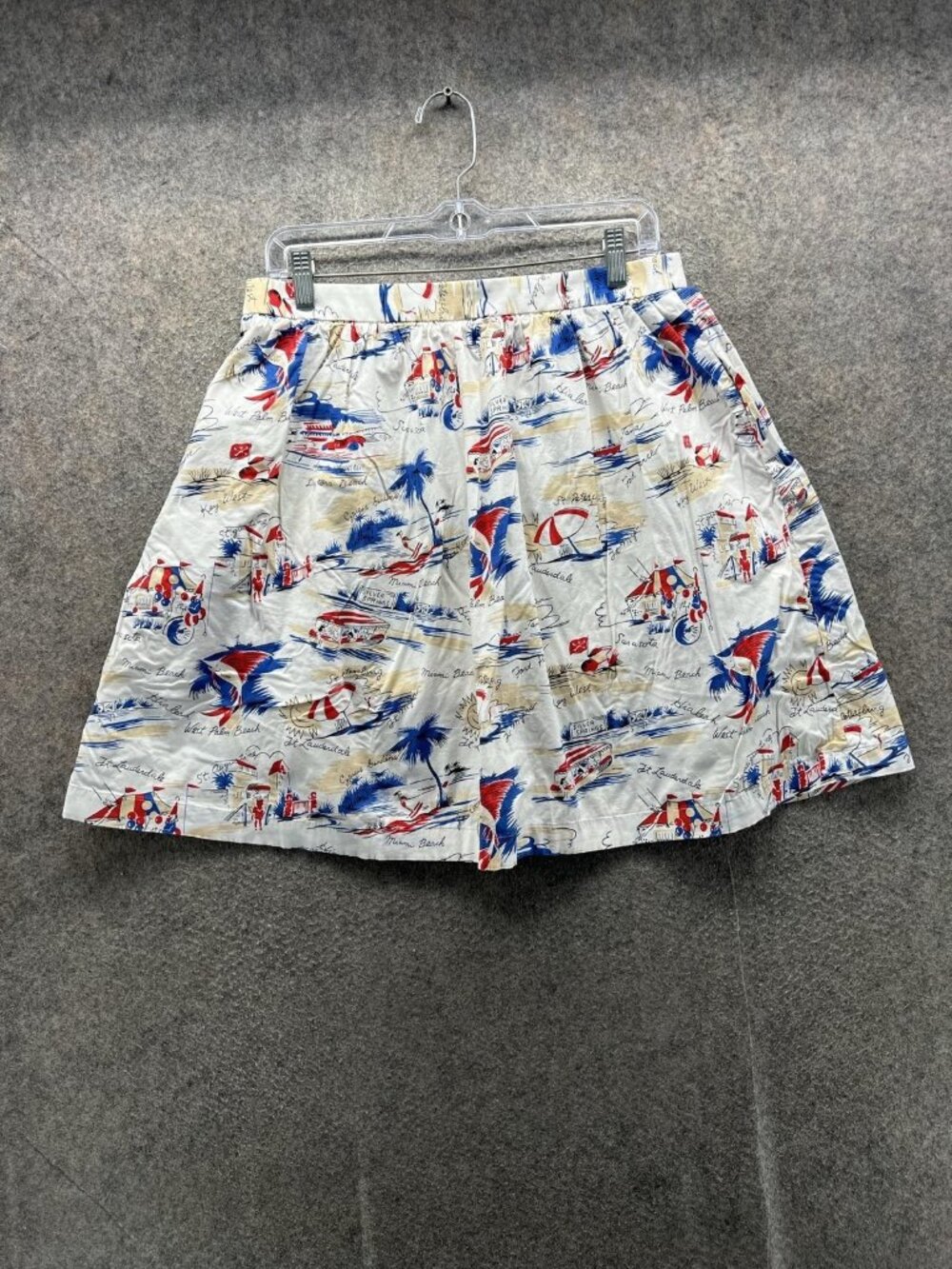 Brooks Brothers Skirt Womens 10 Multicolor Nautical Print Pleated Mini Elastic